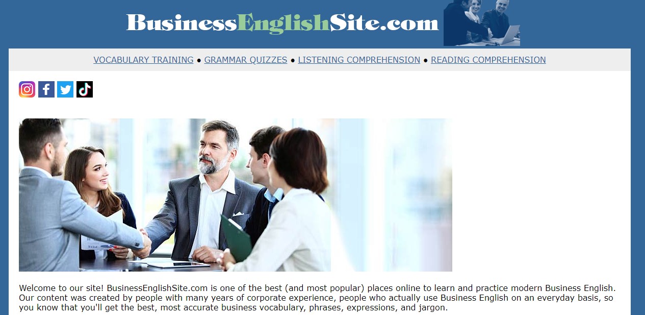 商用英文自學網站 2：Business English Site.com