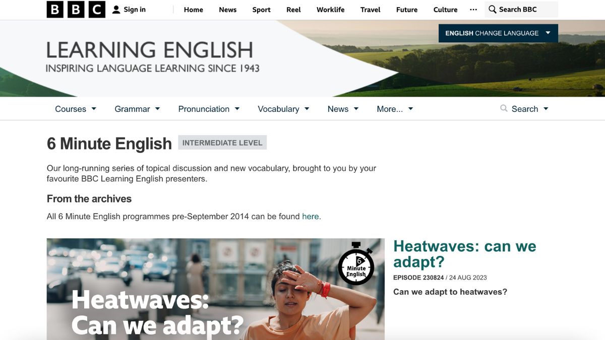 英文廣播電台 BBC 6 Minute English